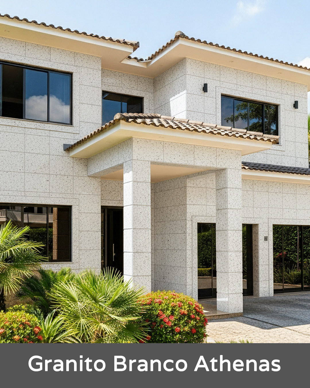 Fachada Residencial – Granito Branco Athenas