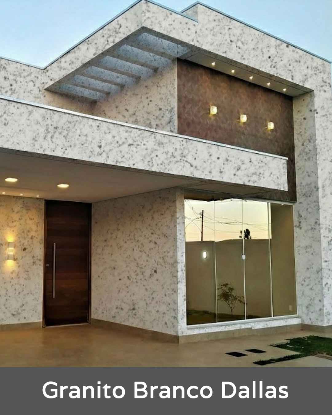 Fachada Residencial – Granito Branco Dallas
